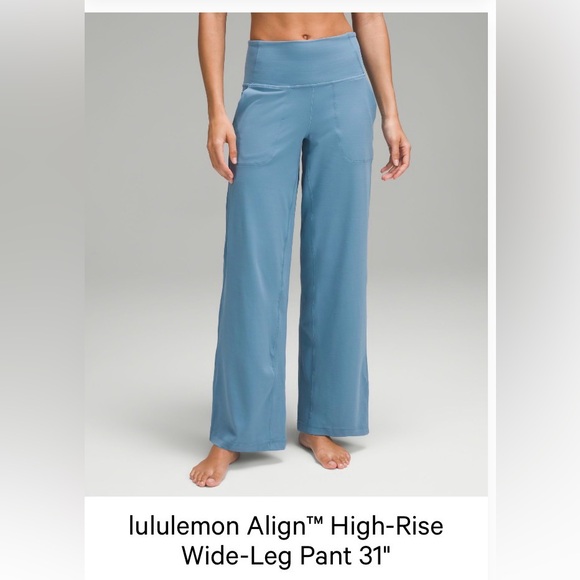 lululemon athletica Pants - Lululemon Align High-Rise Wide-Leg Pant 31” in Utility Blue